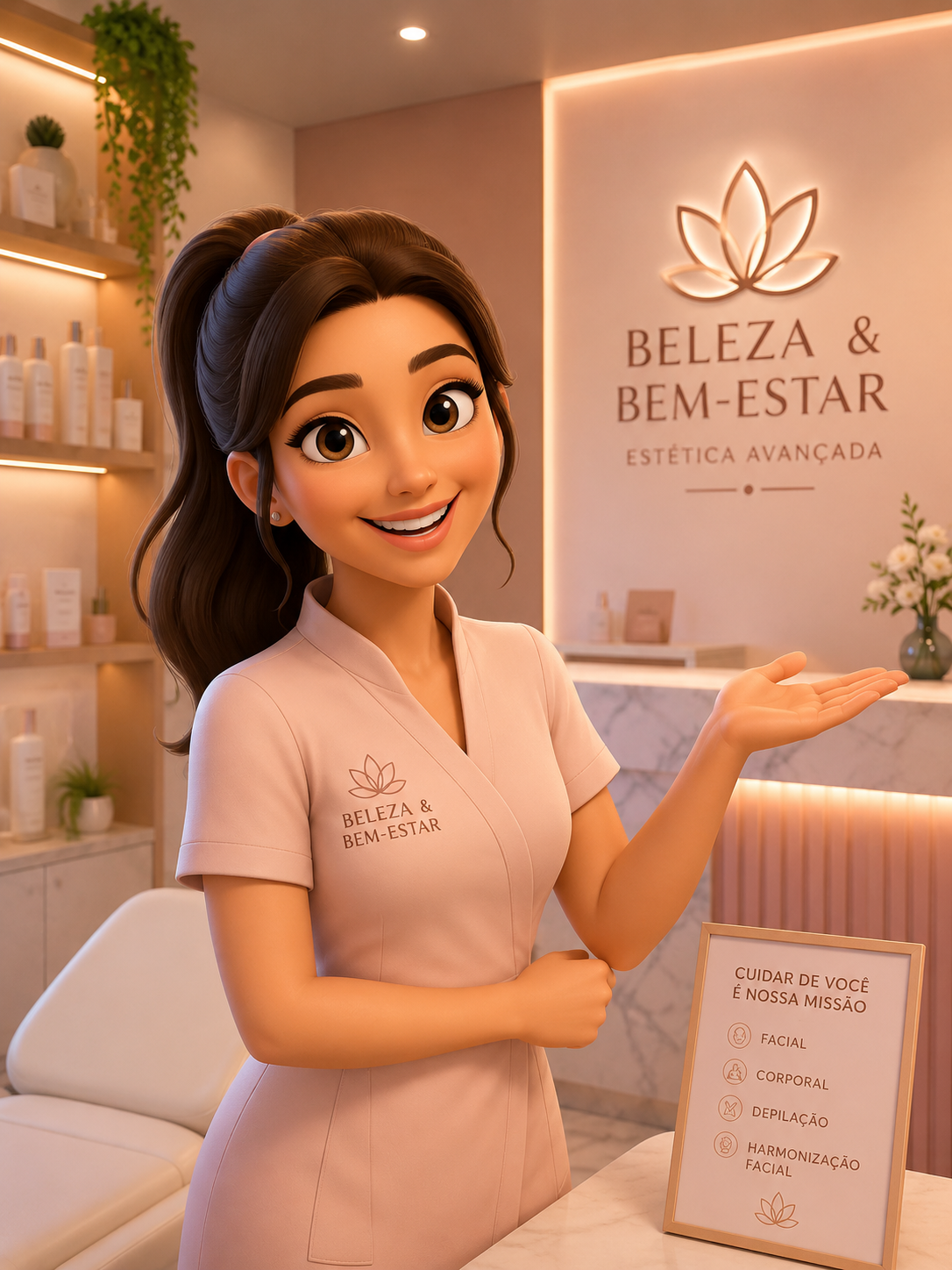 Studio de influencers: Personagem 3D